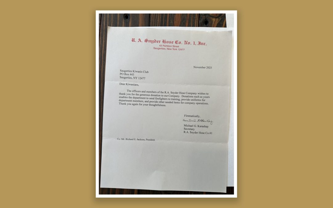 170 Years of Volunteer Service: Kiwanis Supports R.A. Snyder Hose Company