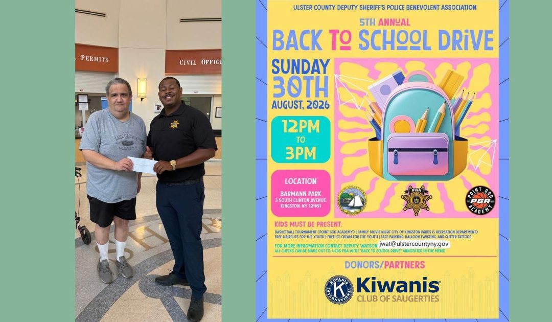 Saugerties Kiwanis Supports Ulster County Back to School Drive